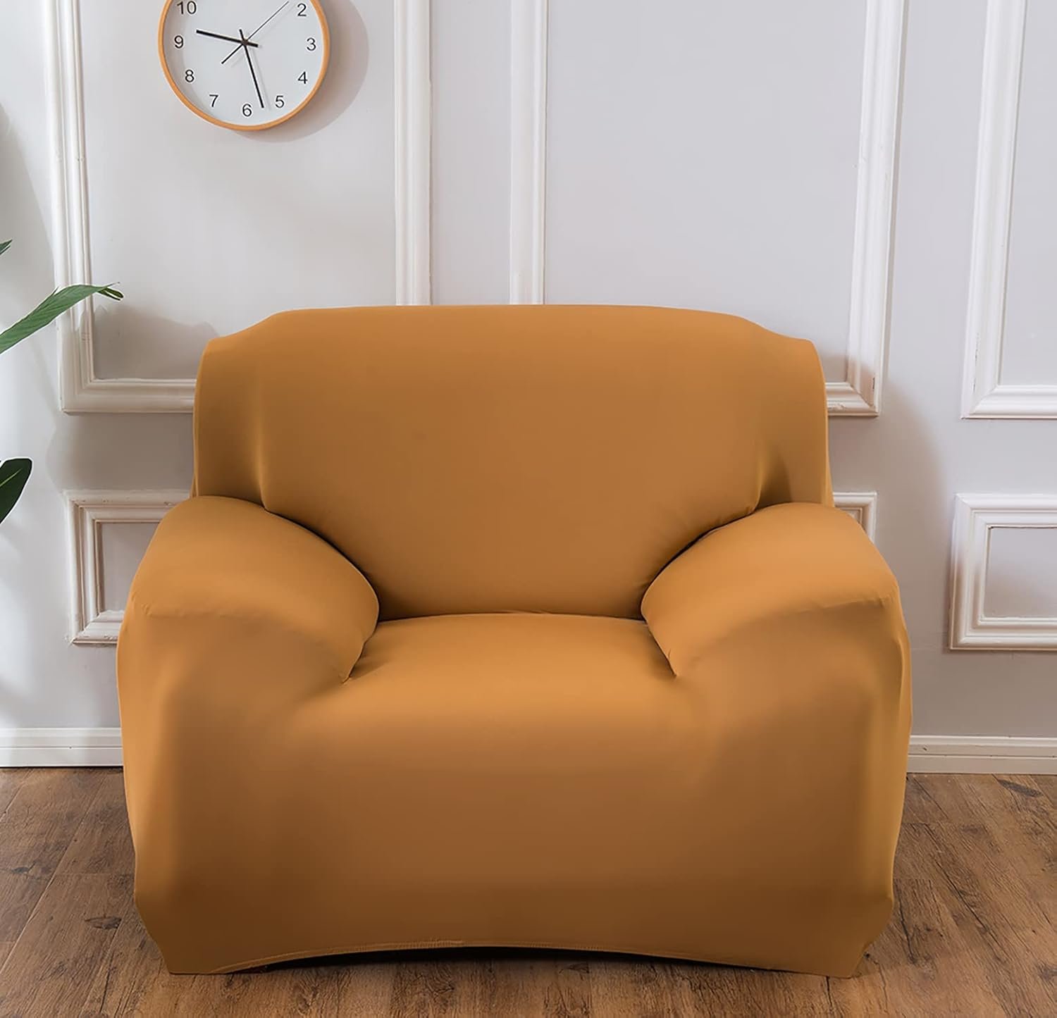 House of Quirk Polyester Universal Big Elasticity Cover for Couch Flexible Stretch Sofa Slipcover (Tan, Single Seater, 90-145cm) — image 2