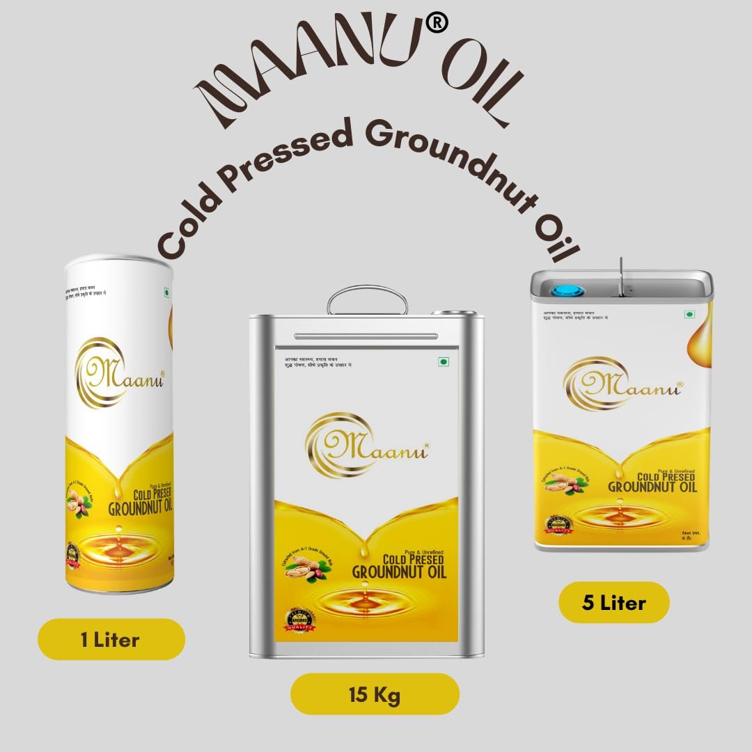 15 Kg | Tin Can | Maanu Cold Pressed Groundnut Peanuts Oil 15 Kg | Tin Can | Kolhu/Kacchi Ghani/Chekku/Ganuga | Peanut Oil | Natural | Chemical-Free | Cold Pressed Groundnut Oil for Cooking — image 7