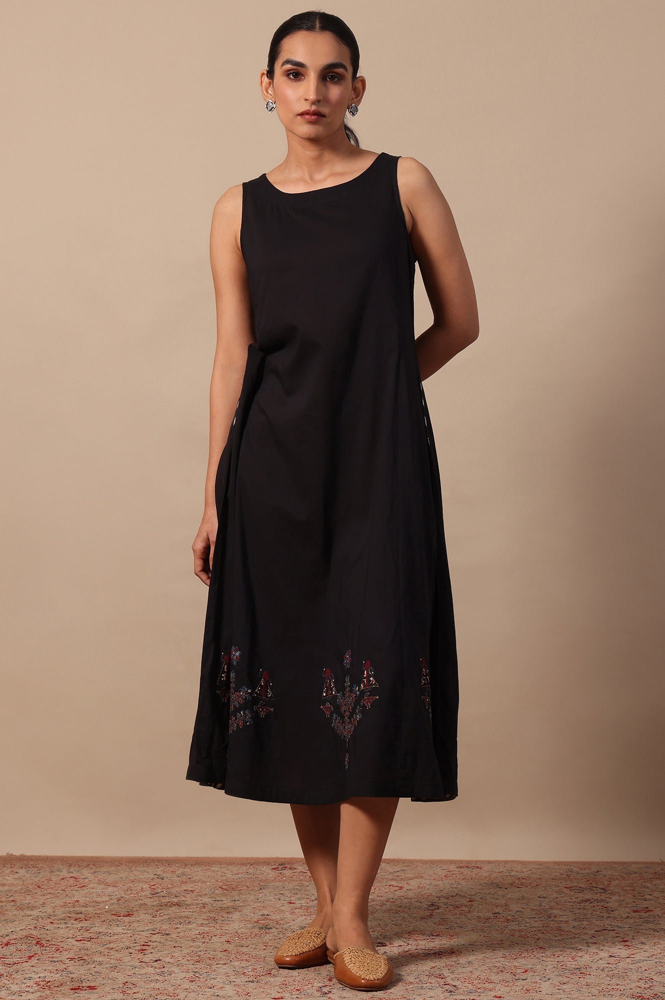 Solid Flared Pure Cotton Dress — image 9