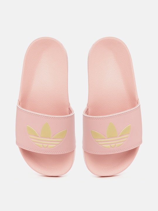 ADIDAS Originals Women Pink & Gold-Toned Brand Logo Printed Sliders — image 3