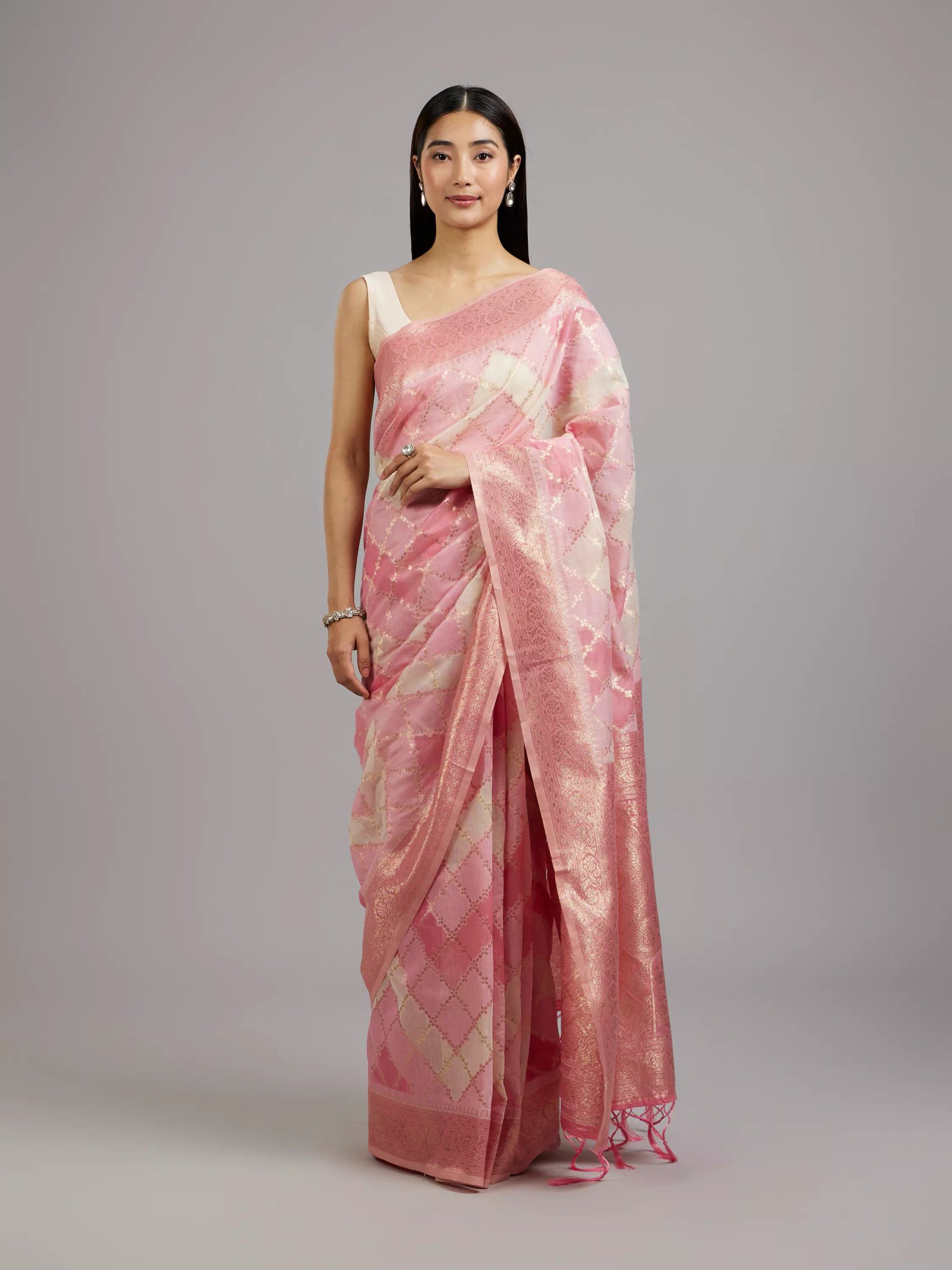 Vibrant Pink Elegance Saree — image 5